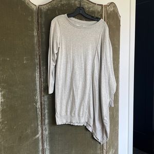 Slouchy silk/cotton long sweatshirt